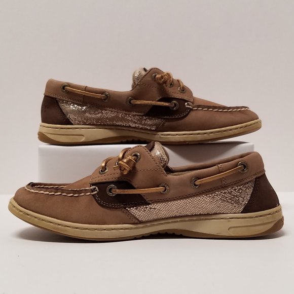 SPERRY Top-Sider Ivyfish Metallic Python 3-Eye Boat Shoes - Picture 9 of 16